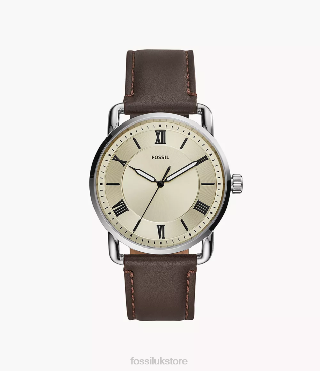 Watch 2N02H1423 Brown Men Fossil Copeland 42mm Three-Hand Leather Watch