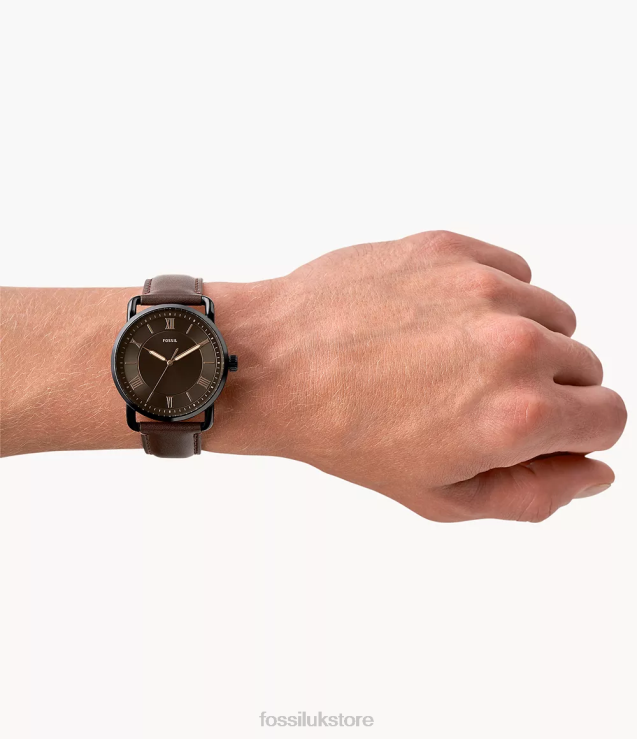 Watch 2N02H1426 Brown Men Fossil Copeland 42mm Three-Hand Leather Watch