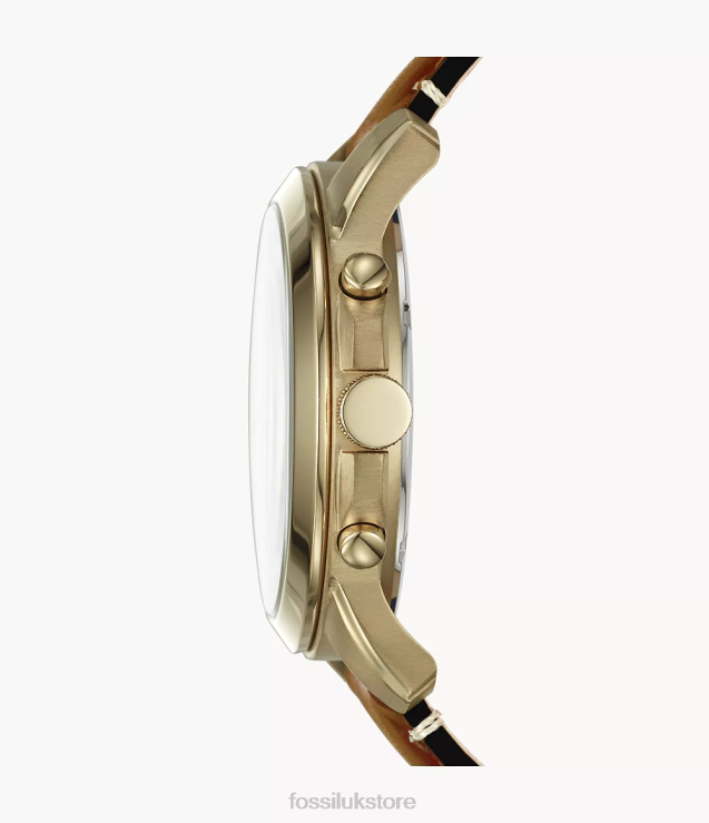 Watch 2N02H1434 Light Brown Men Fossil Grant Sport Chronograph Luggage Leather Watch