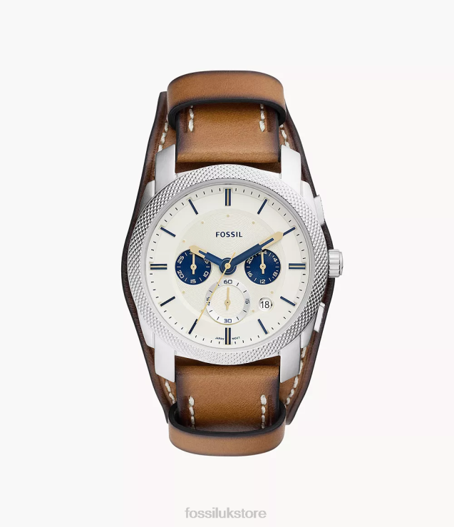 Watch 2N02H1440 Tan Men Fossil Machine Chronograph LiteHide Leather Watch