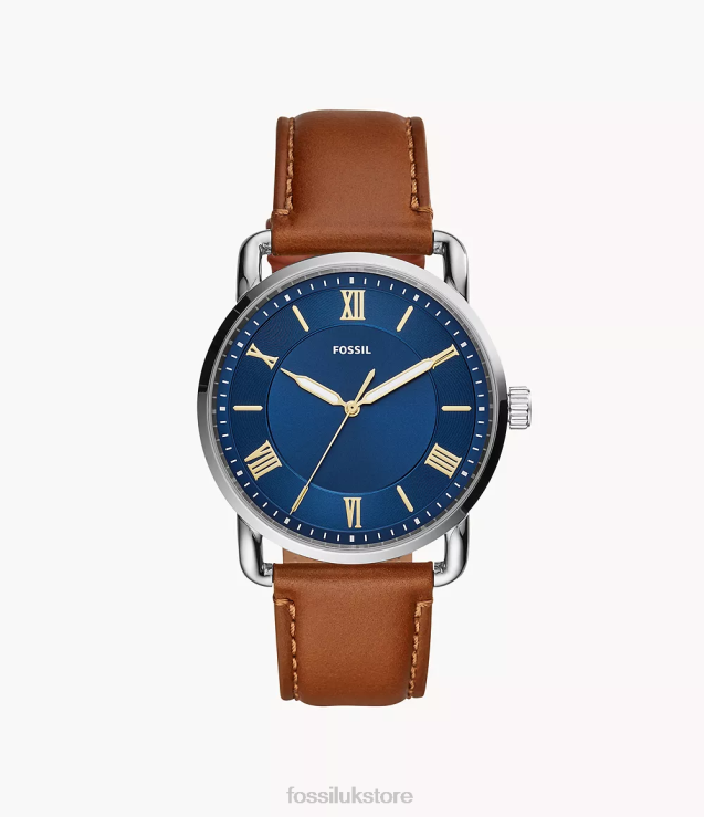 Watch 2N02H1449 Luggage Men Fossil Copeland 42mm Three-Hand Leather Watch