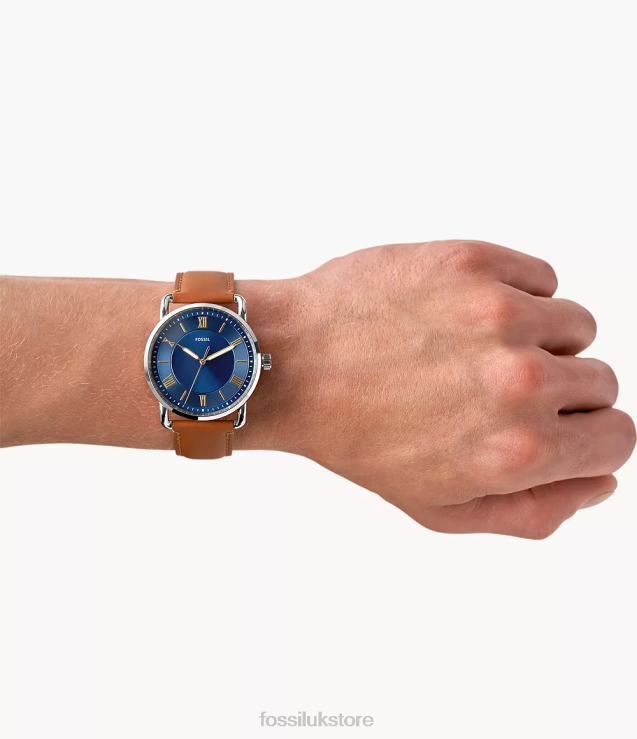 Watch 2N02H1449 Luggage Men Fossil Copeland 42mm Three-Hand Leather Watch