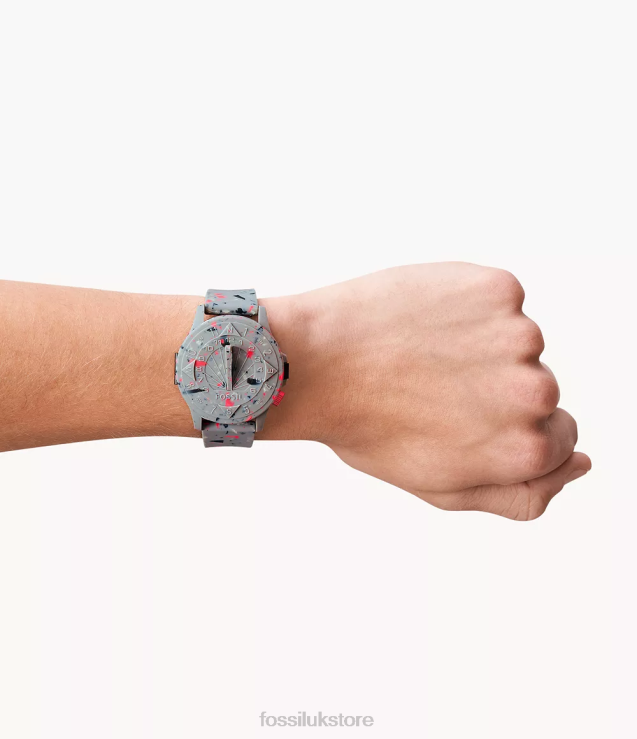 Watch 2N02H1590 Pigeon Grey Men STAPLE x Fossil Limited Edition Automatic Silicone Watch