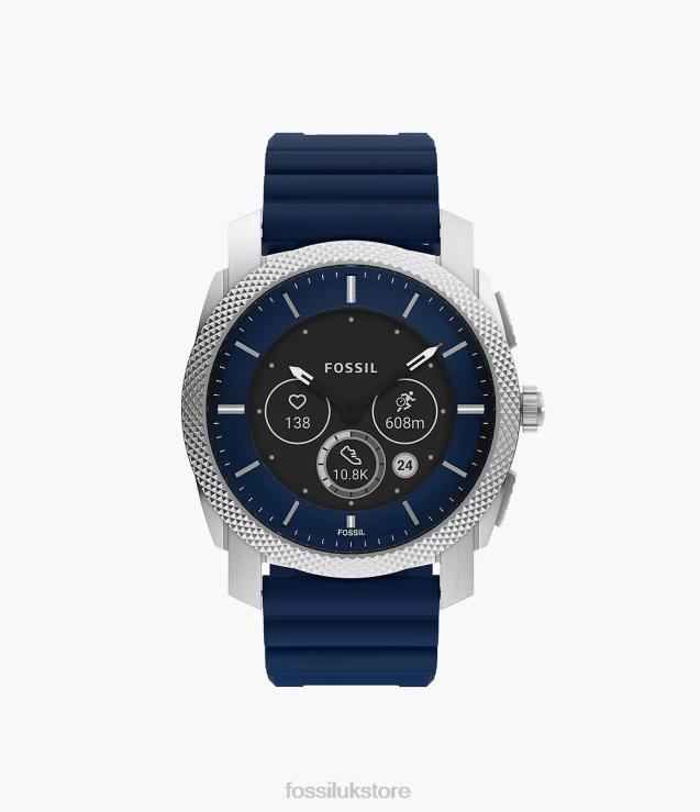 Watch 2N02H1329 Navy Men Fossil Machine Gen 6 Hybrid Smartwatch Silicone