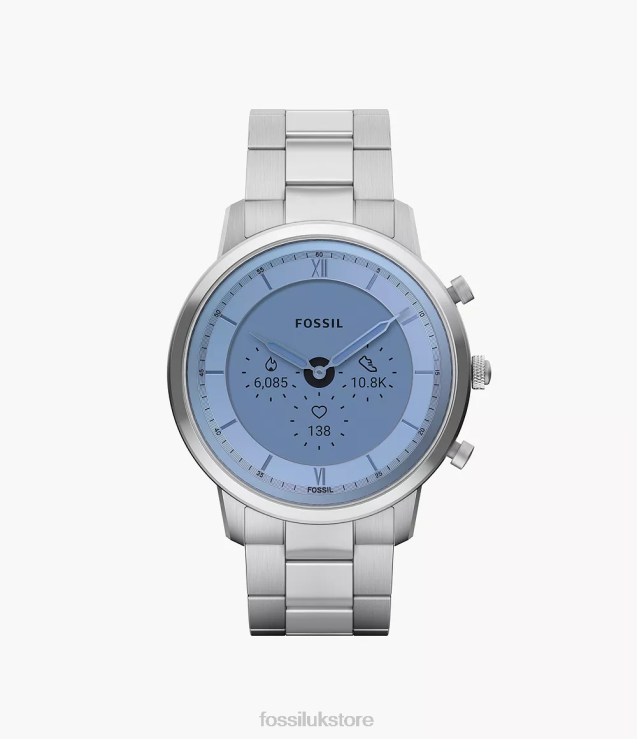 Watch 2N02H1333 Silver Men Fossil Neutra Gen 6 Hybrid Smartwatch Stainless Steel