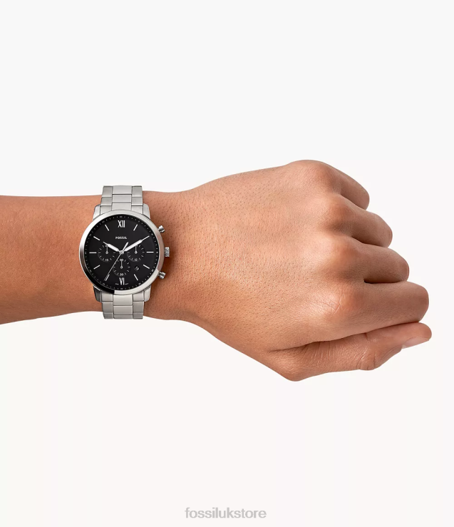 Watch 2N02H1338 Silver Men Fossil Neutra Chronograph Stainless Steel Watch