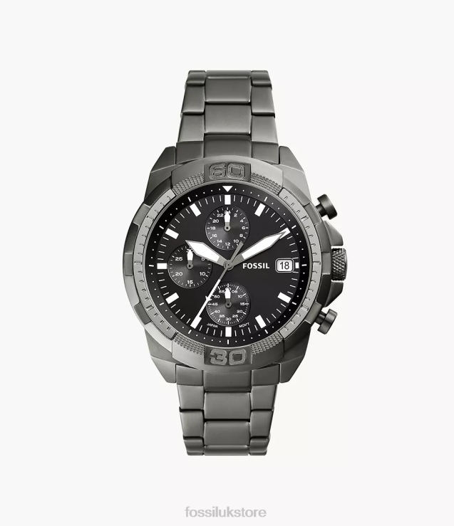 Watch 2N02H1341 Smoke Men Fossil Bronson Chronograph Stainless Steel Watch