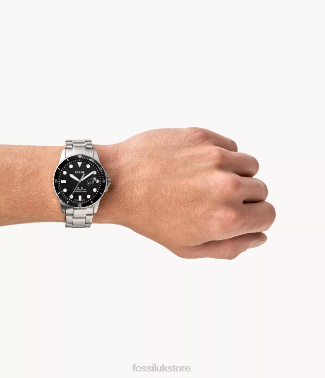 Watch 2N02H1352 Silver-Tone Men Fossil FB-01 Three-Hand Date Stainless Steel Watch