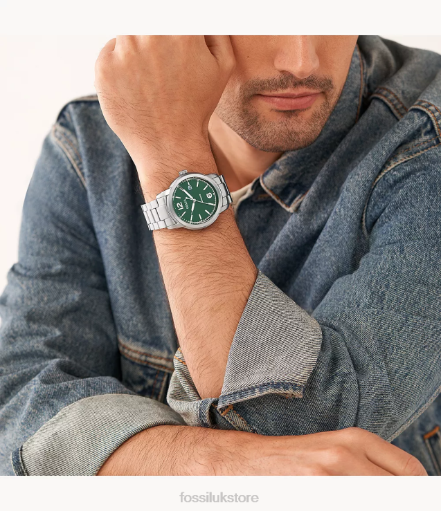 Watch 2N02H1365 Silver-Tone Men Fossil Heritage Automatic Stainless Steel Watch