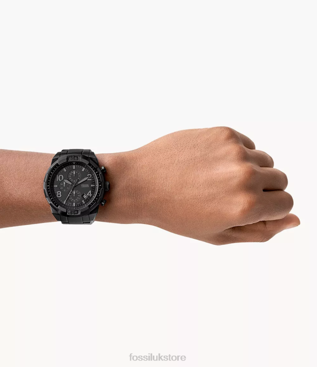 Watch 2N02H1367 Black Men Fossil Bronson Chronograph Stainless Steel Watch