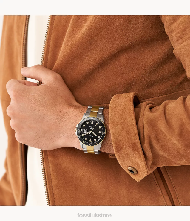 Watch 2N02H1369 Blue Men Fossil Three-Hand Date Stainless Steel Watch