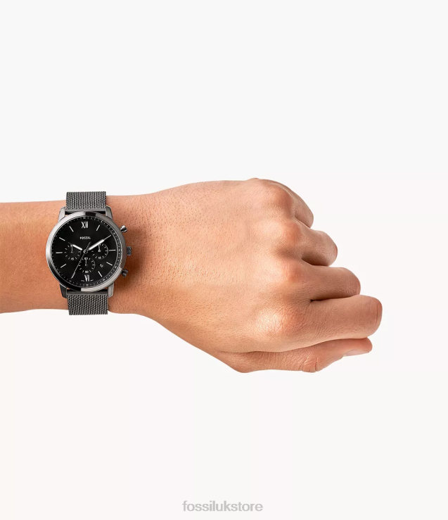 Watch 2N02H1371 Smoke Men Fossil Neutra Chronograph Stainless Steel Mesh Watch