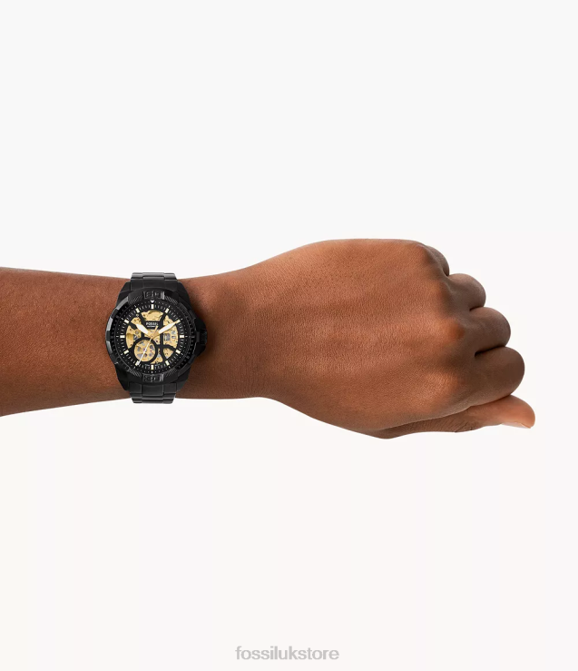 Watch 2N02H1374 Black Men Fossil Bronson Automatic Stainless Steel Watch