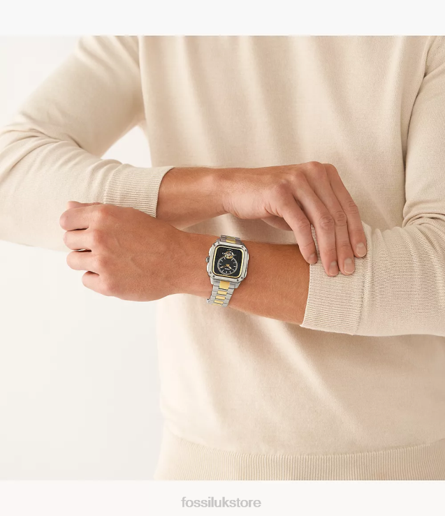 Watch 2N02H1383 Two-Tone Men Fossil Inscription Automatic Stainless Steel Watch