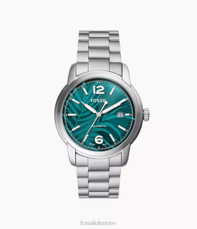 Watch 2N02H1385 Silver-Tone Men Fossil Heritage Automatic Stainless Steel Watch