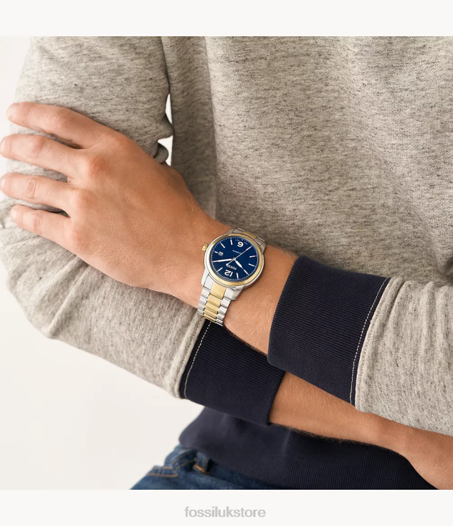 Watch 2N02H1386 Two-Tone Men Fossil Heritage Automatic Stainless Steel Watch