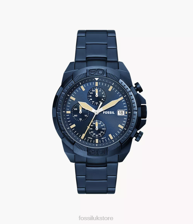 Watch 2N02H1556 Navy Men Fossil Bronson Chronograph Stainless Steel Watch