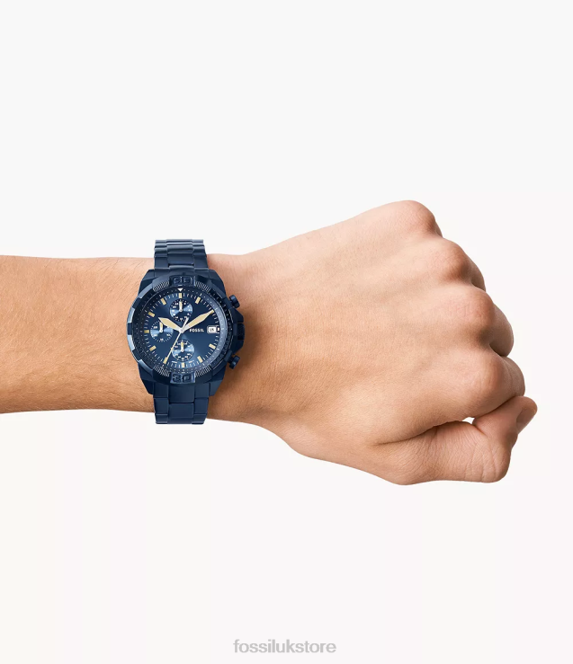 Watch 2N02H1556 Navy Men Fossil Bronson Chronograph Stainless Steel Watch