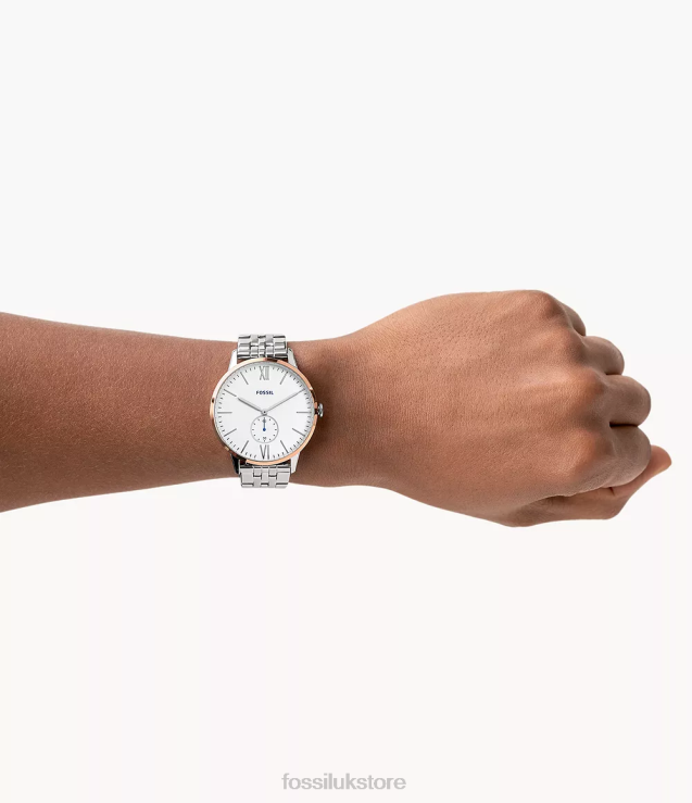 Watch 2N02H1568 Silver Men Fossil His & Her Three-Hand Stainless Steel Watch Box Set