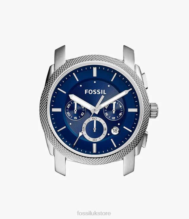 Accessory 2N02H2044 Blue Men Fossil Machine Chronograph Stainless Steel Case