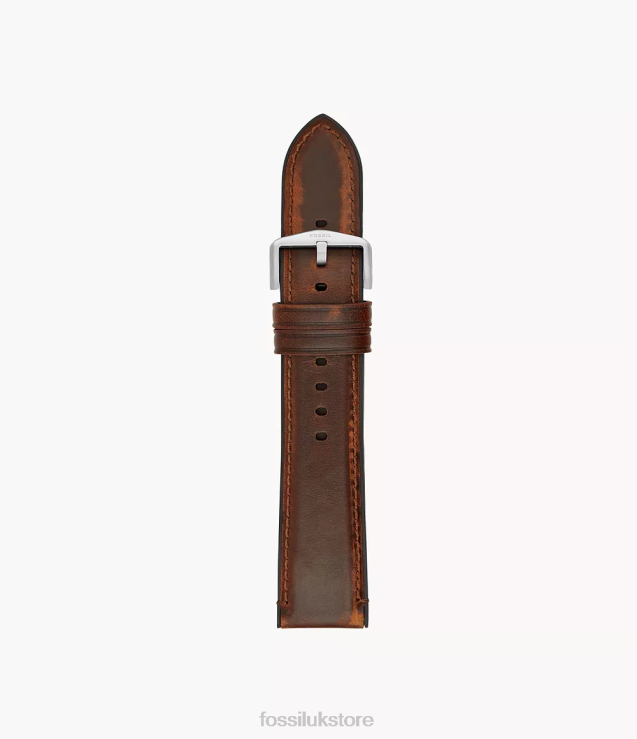 Accessory 2N02H1473 Dark Brown Men Fossil 22mm Leather and Rubber Watch Strap