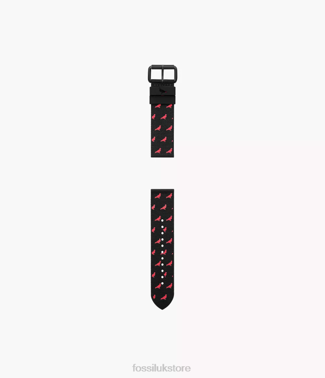 Accessory 2N02H1486 Black Men STAPLE x Fossil Limited Edition 22mm rPET Strap