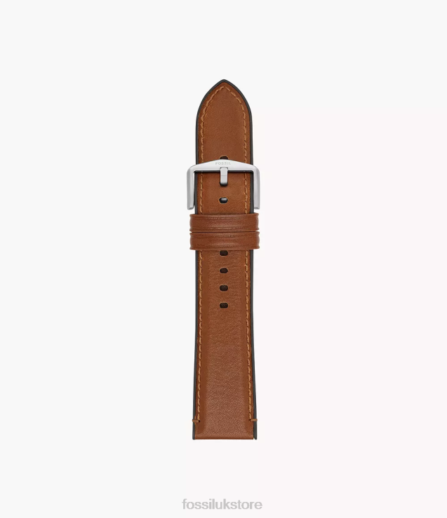 Accessory 2N02H1506 Light Brown Men Fossil 22mm Leather and Rubber Watch Strap