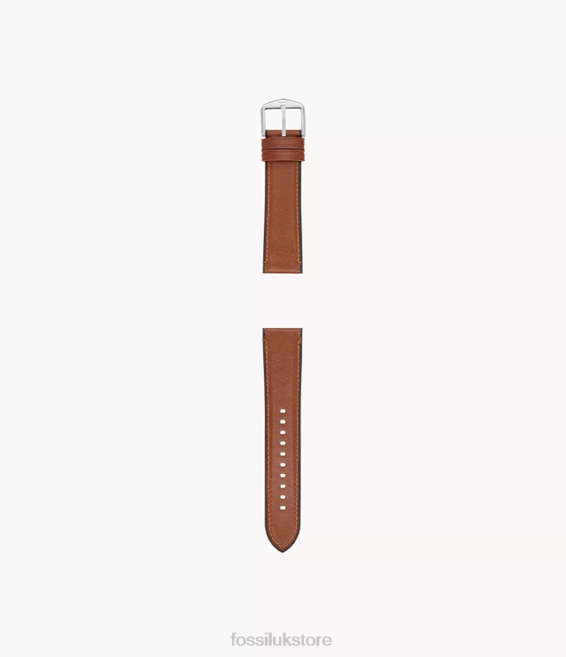 Accessory 2N02H1506 Light Brown Men Fossil 22mm Leather and Rubber Watch Strap