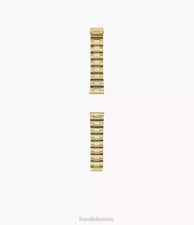 Accessory 2N02H1601 Gold-Tone Men Fossil 22mm Three-Row Stainless Steel Bracelet