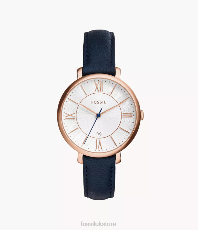 Watch 2N02H101 Blue Women Fossil Jacqueline Navy Leather Watch