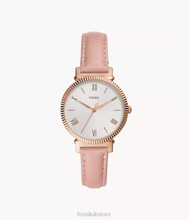 Watch 2N02H86 Blush Women Fossil Daisy Three-Hand Leather Watch