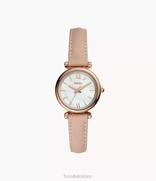 Watch 2N02H95 Blush Women Fossil Carlie Mini Three-Hand Leather Watch