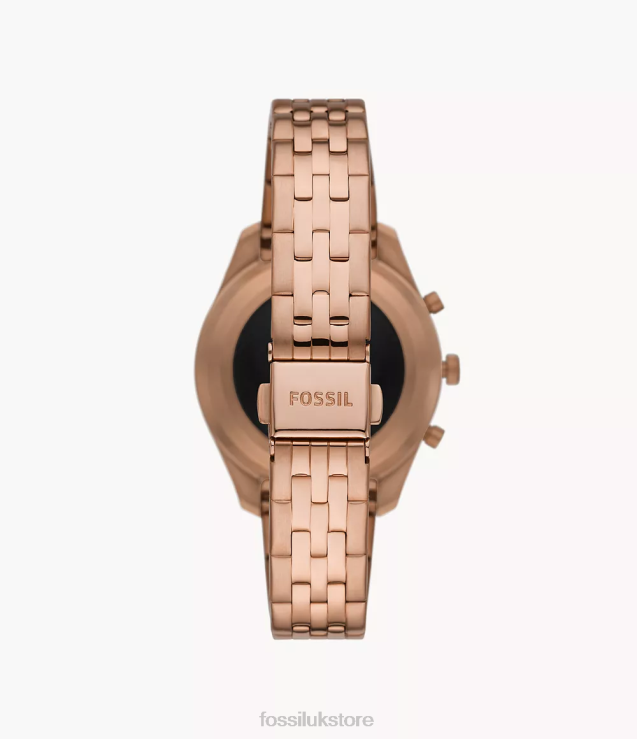 Watch 2N02H274 Rose Gold-Tone Women Fossil Hybrid Smartwatch HR Scarlette Stainless Steel