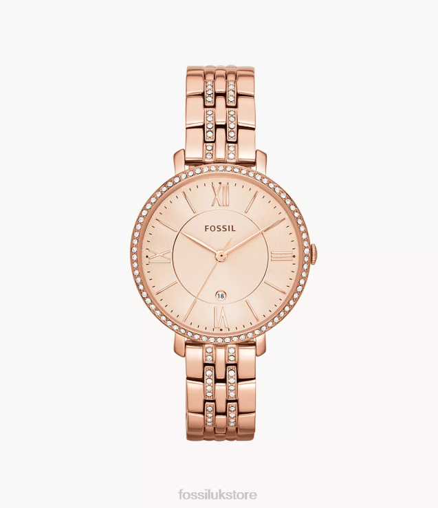 Watch 2N02H111 Rose-Tone Women Fossil Jacqueline Stainless Steel Watch