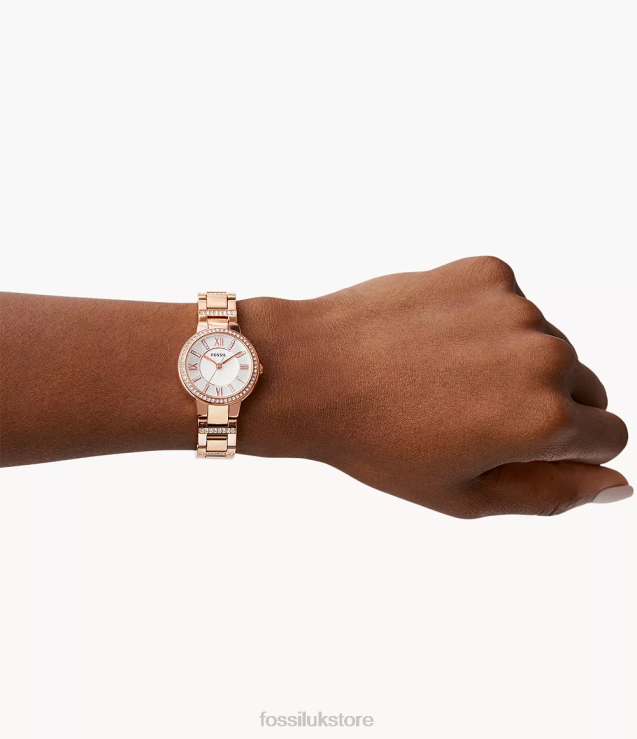 Watch 2N02H118 Rose-Tone Women Fossil Virginia Stainless Steel Watch