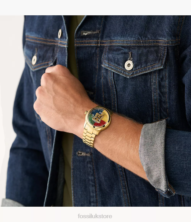 Watch 2N02H177 Gold-Tone Women Fossil Limited Edition Harry Potter Automatic Stainless Steel Watch