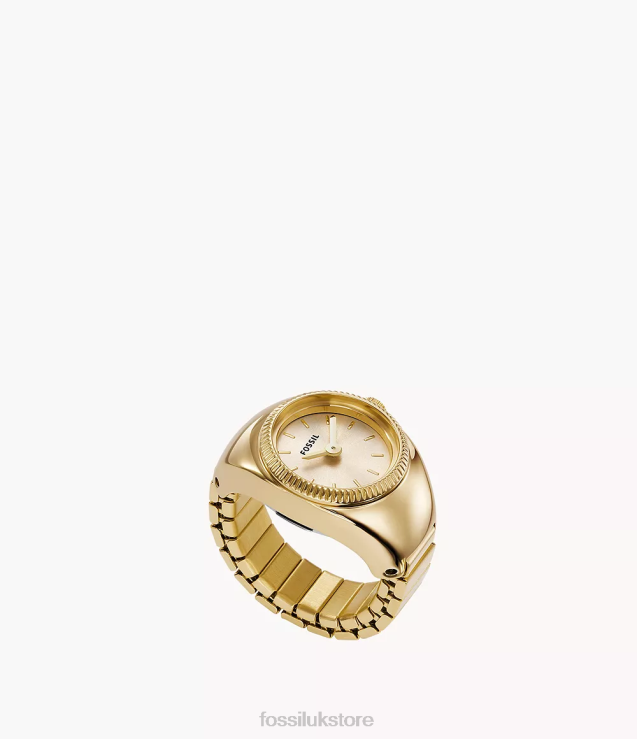 Watch 2N02H22 Gold-Tone Women Fossil Watch Ring Two-Hand Stainless Steel