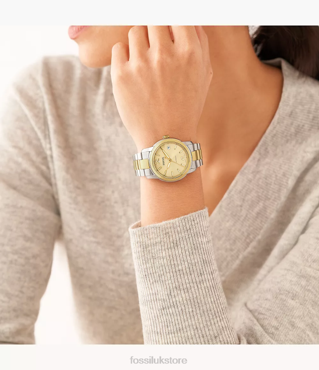 Watch 2N02H24 Two-Tone Women Fossil Heritage Automatic Stainless Steel Watch