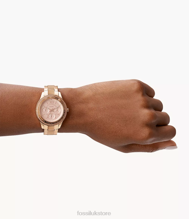 Watch 2N02H33 Rose Gold-Tone Women Fossil Stella Sport Multifunction Stainless Steel Watch