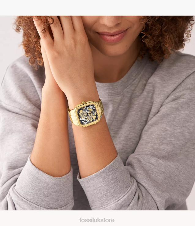 Watch 2N02H39 Gold-Tone Women Fossil Limited Edition Star Wars C-3PO Automatic Stainless Steel Watch