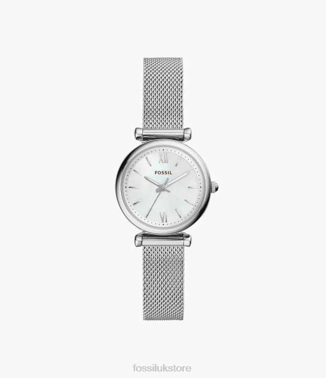 Watch 2N02H49 Plain Steel Women Fossil Carlie Three-Hand Stainless Steel Watch