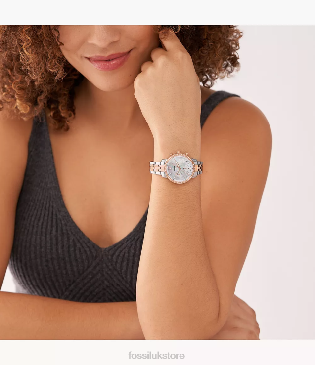 Watch 2N02H57 Two-Tone Women Fossil Neutra Chronograph Stainless Steel Watch