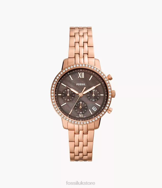 Watch 2N02H68 Rose Gold-Tone Women Fossil Neutra Chronograph Stainless Steel Watch