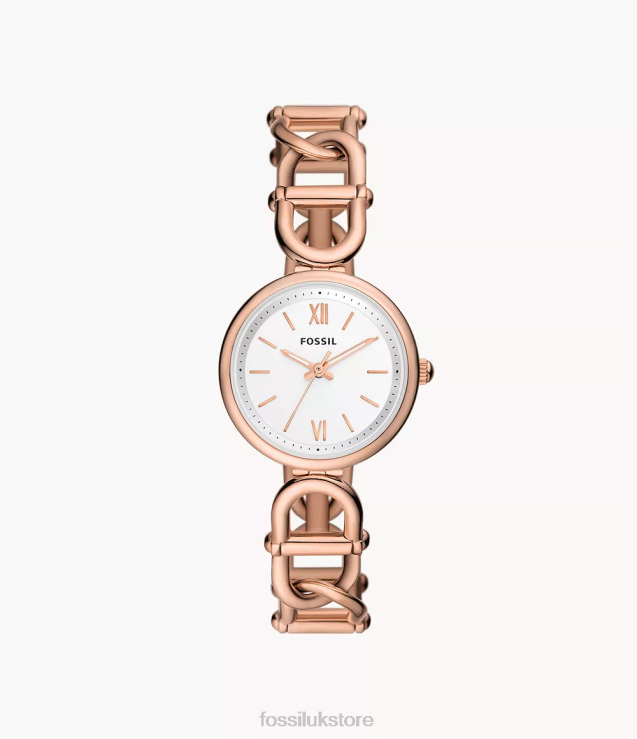 Watch 2N02H73 Rose Gold-Tone Women Fossil Carlie Three-Hand Stainless Steel Watch