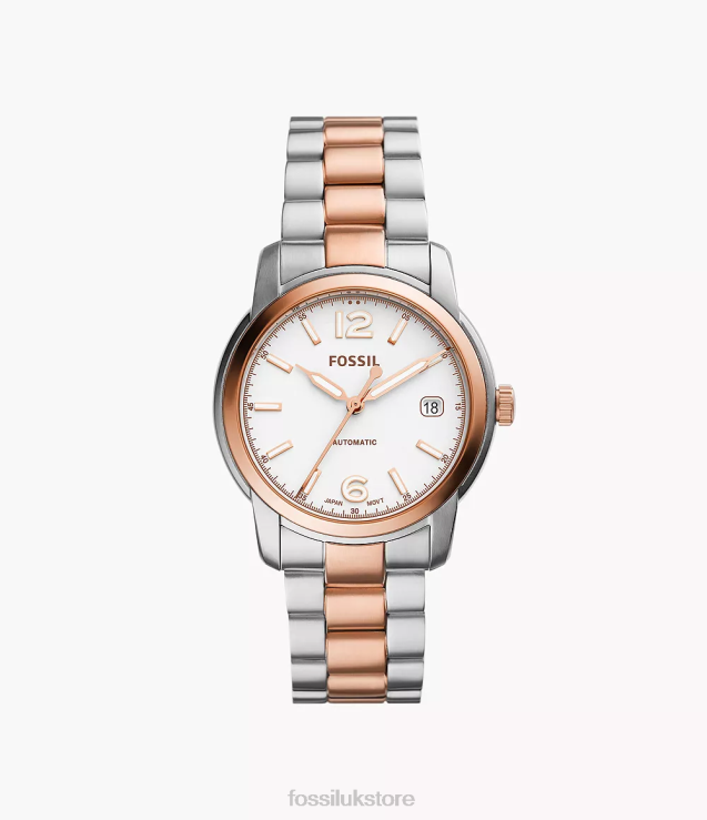 Watch 2N02H75 Two-Tone Women Fossil Heritage Automatic Stainless Steel Watch