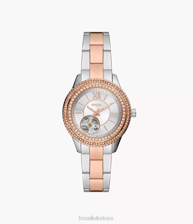 Watch 2N02H78 Two-Tone Women Fossil Stella Automatic Stainless Steel Watch
