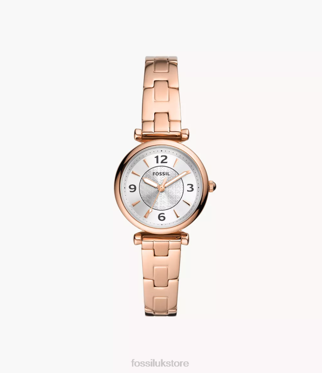 Watch 2N02H80 Rose Gold-Tone Women Fossil Carlie Three-Hand Stainless Steel Watch