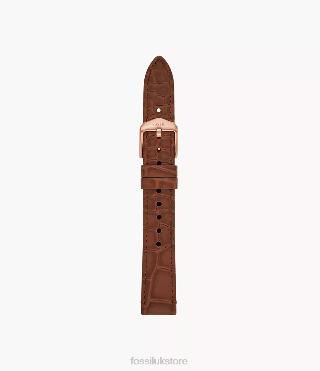Accessory 2N02H138 Brown Croco Women Fossil 16mm LiteHide Leather Strap