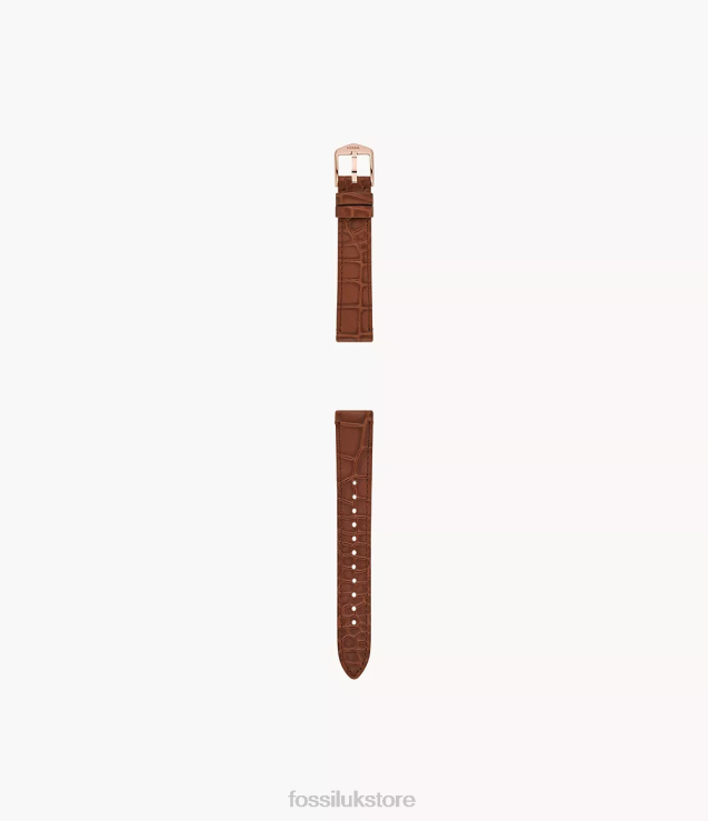 Accessory 2N02H138 Brown Croco Women Fossil 16mm LiteHide Leather Strap