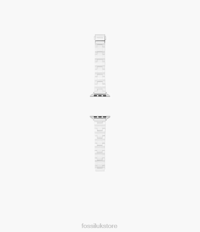 Accessory 2N02H172 White Women Fossil 38mm/40mm/41mm Ceramic Band for Apple Watch